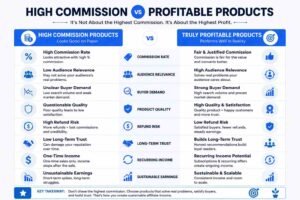 high commission vs profitable products 100kb
